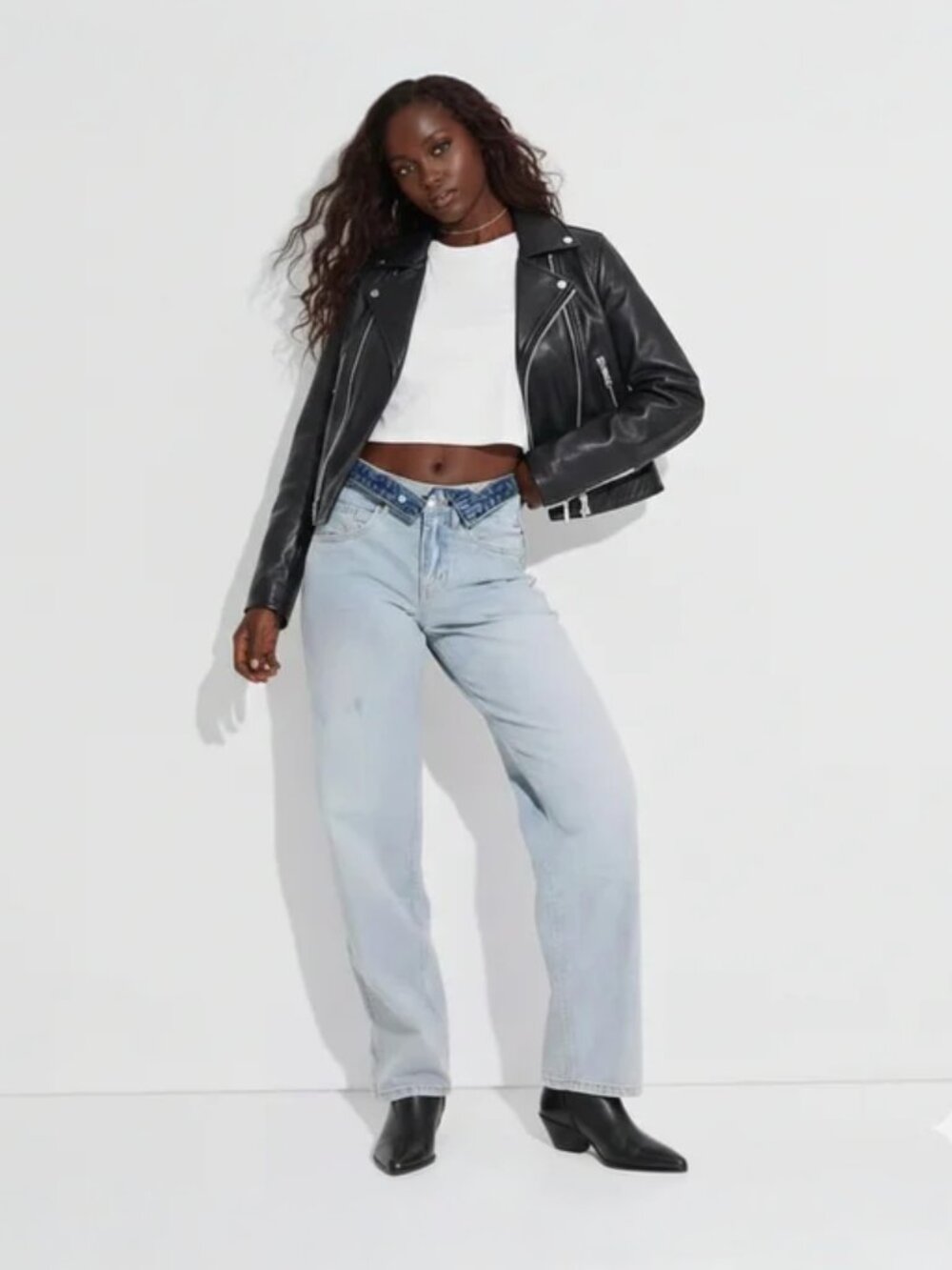 Wild Fable Double Waist Jeans Size 6 Y2K 90s Straight Leg Light Wash High Rise